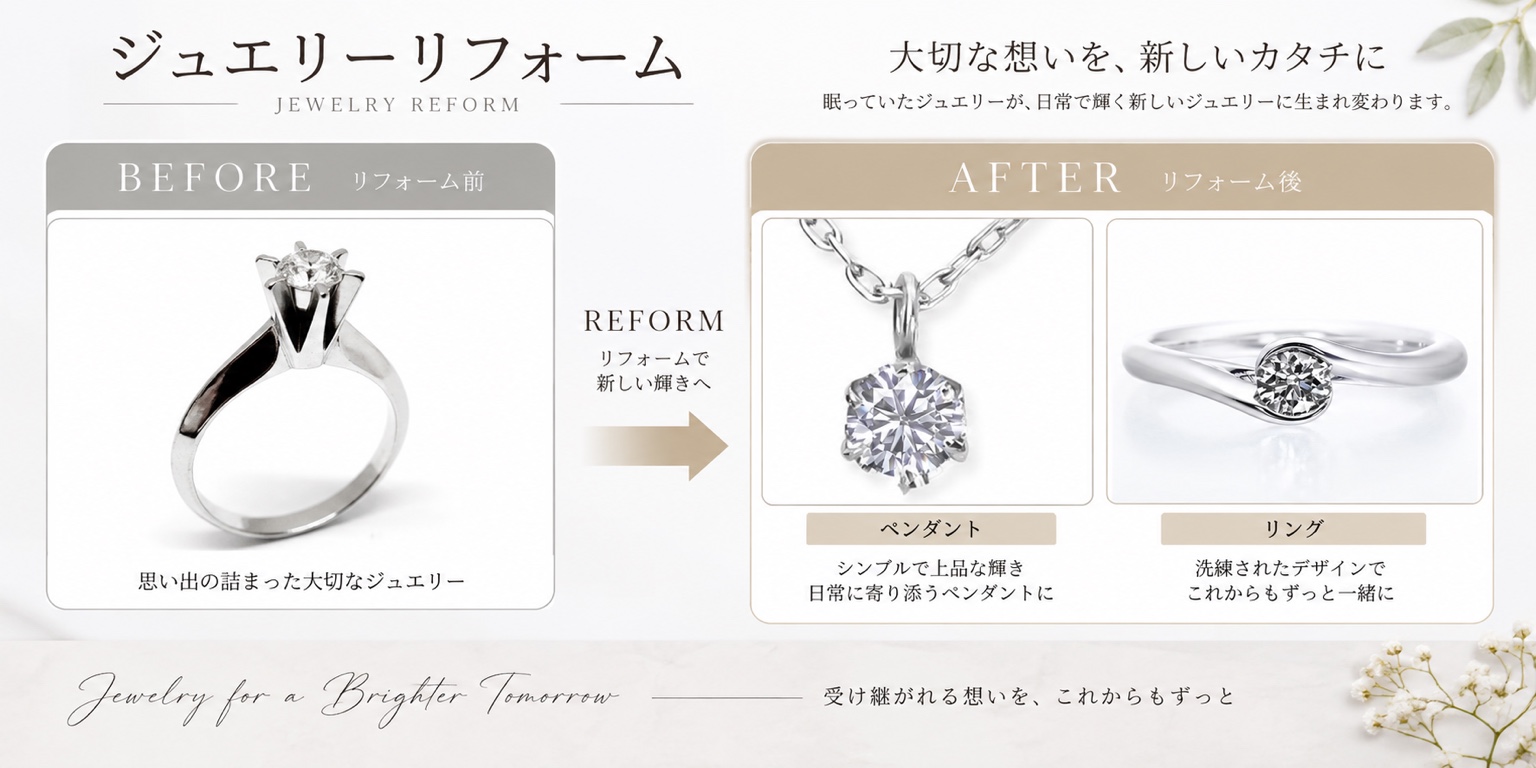 ジュエリーリフォーム ビフォーアフター